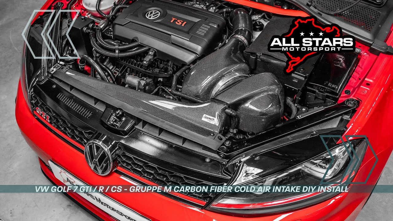 VW Golf 7 GTI / R  / CS - GRUPPE M Carbon Fiber Cold Air Intake DIY INSTALL