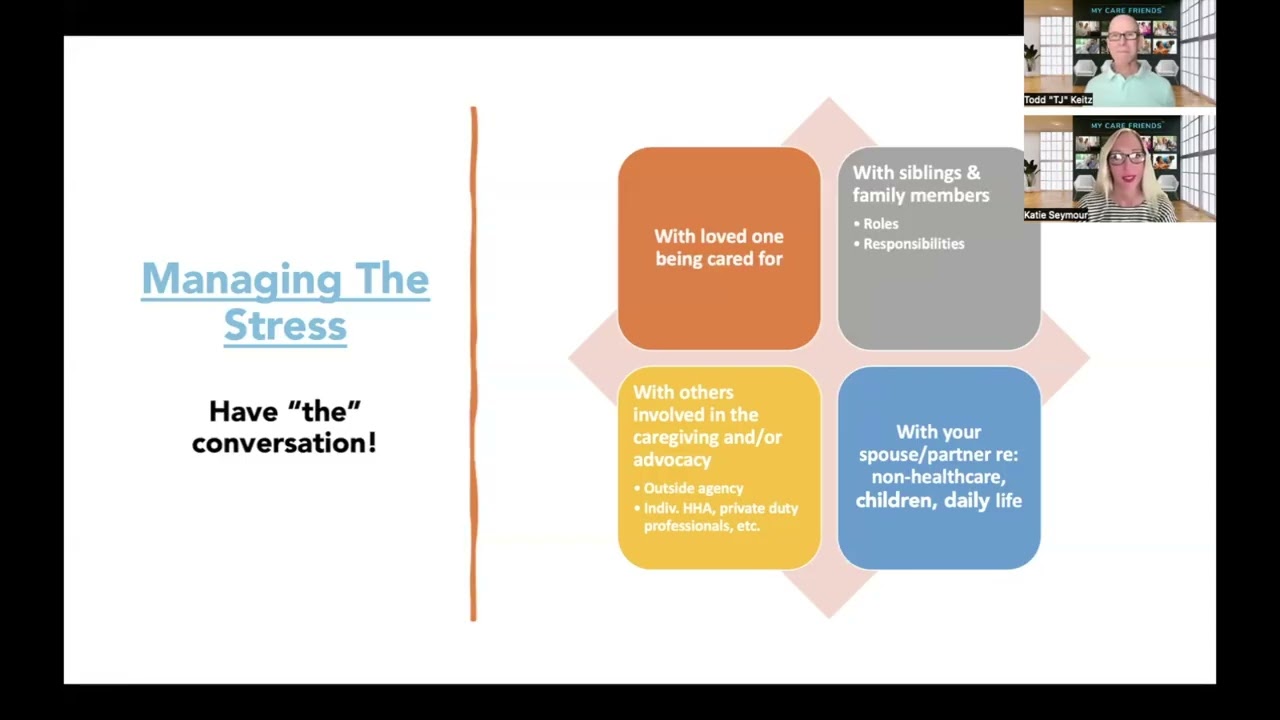 My Care Friends/USC - Family Caregiving and Managing the Stress webinar