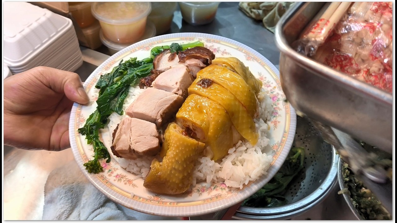 香港燒味飯 春節拜年後吃個叉雞飯燒鵝飯 Roast Pork for Chinese New Year Hong Kong Food 老闆無加價 仍是30元一盒 香港美食 百富豪燒臘飯店