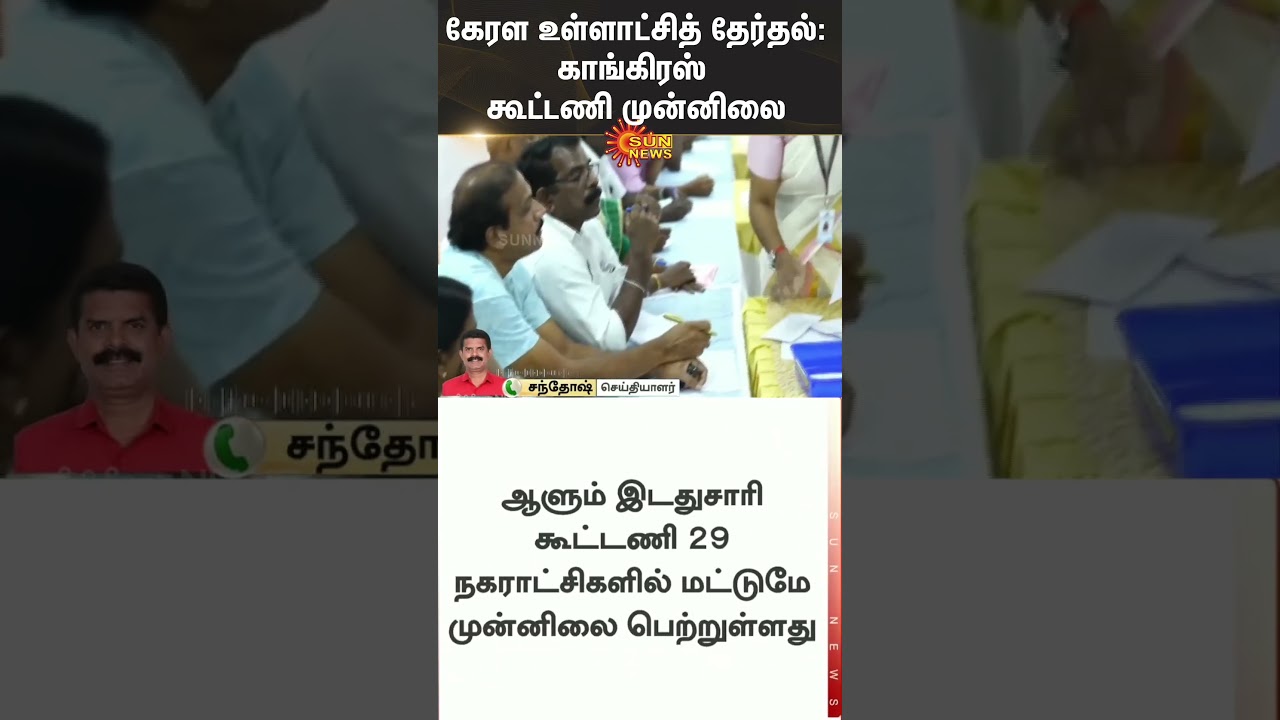 Kerala Local body elections | Congress alliance in the Lead | Sun News