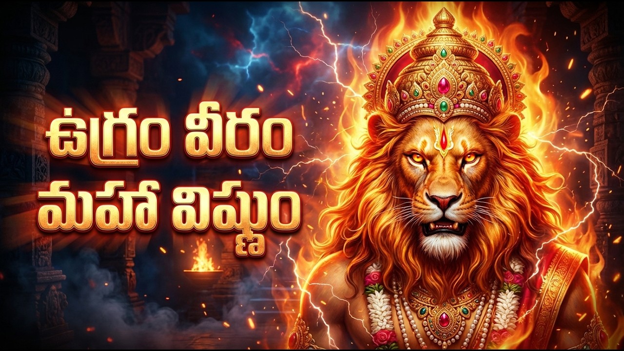 Ugram Veeram Maha Vishnum Mantram With Lyrics | Powerful Narasimha Swamy Mantra 108 Times