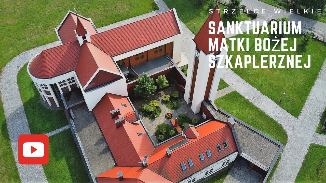 Strzelce Wielkie- Sanktuarium Matki Bożej Szkaplerznej oraz drewniany kościół św. Sebastiana.
