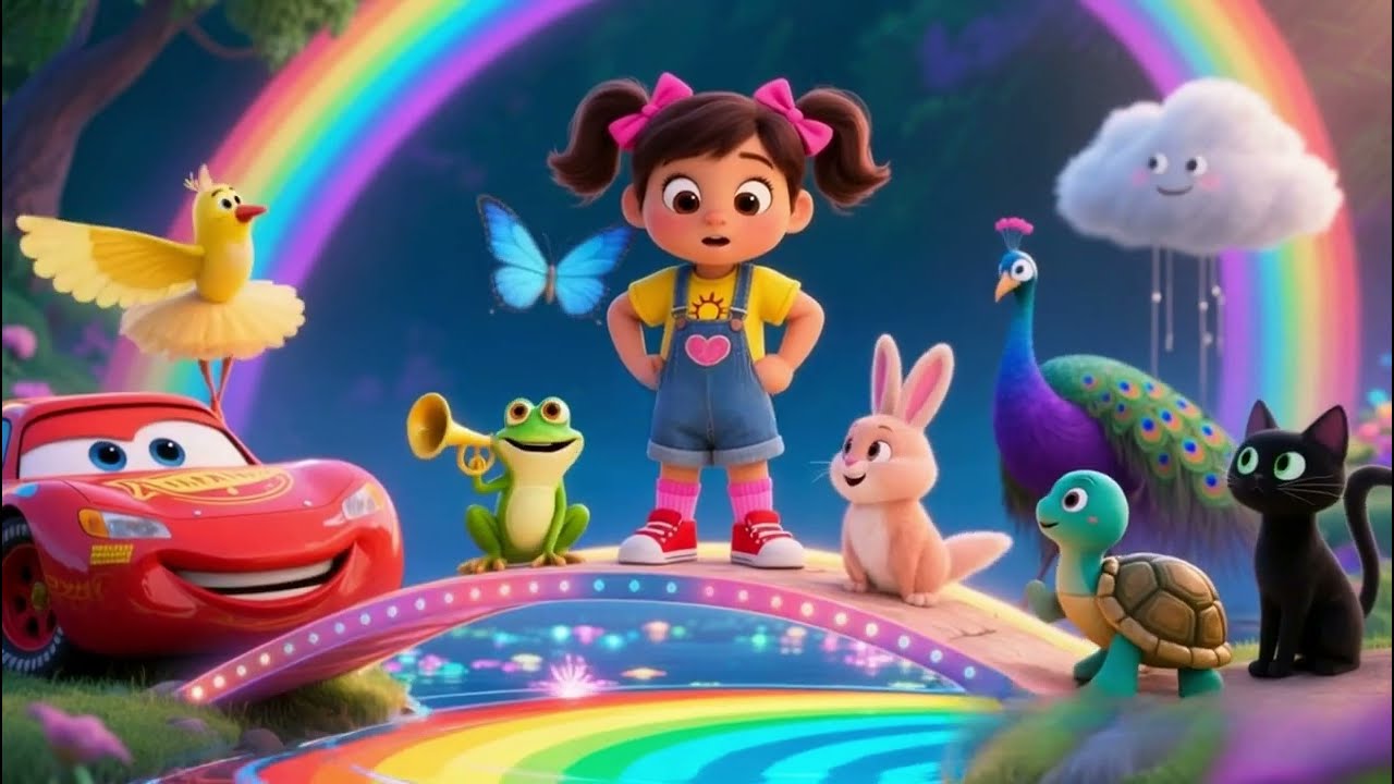 (Rhyme) Nina’s Color Parade 🌈 | Learn Colors with Magical Friends | Kids Song & Animated Adventure