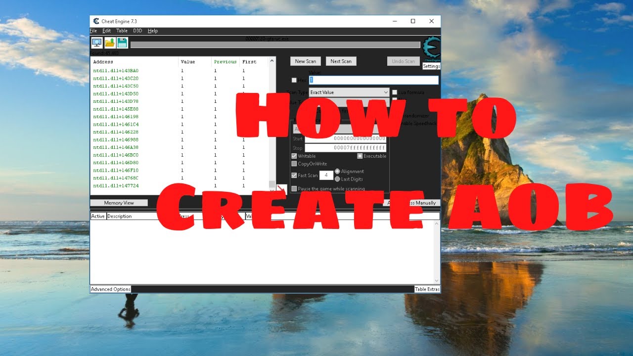 Hướng Dẫn C&aacute;ch Tạo AOB Để Scan Chức Năng Cheats - Instructions on How to Create AOB To Scan Cheats