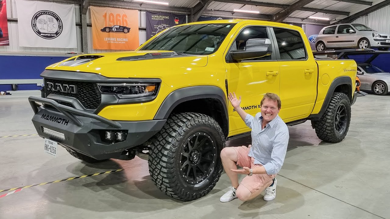 TIGHT SQUEEZE! The Hennessey Mammoth 1,000hp Hypertruck Visits My Garage