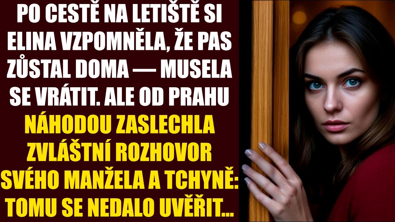 Po cestě na letiště si Elina vzpomněla, že pas zůstal doma — musela se vrátit. Ale od prahu náhodou.