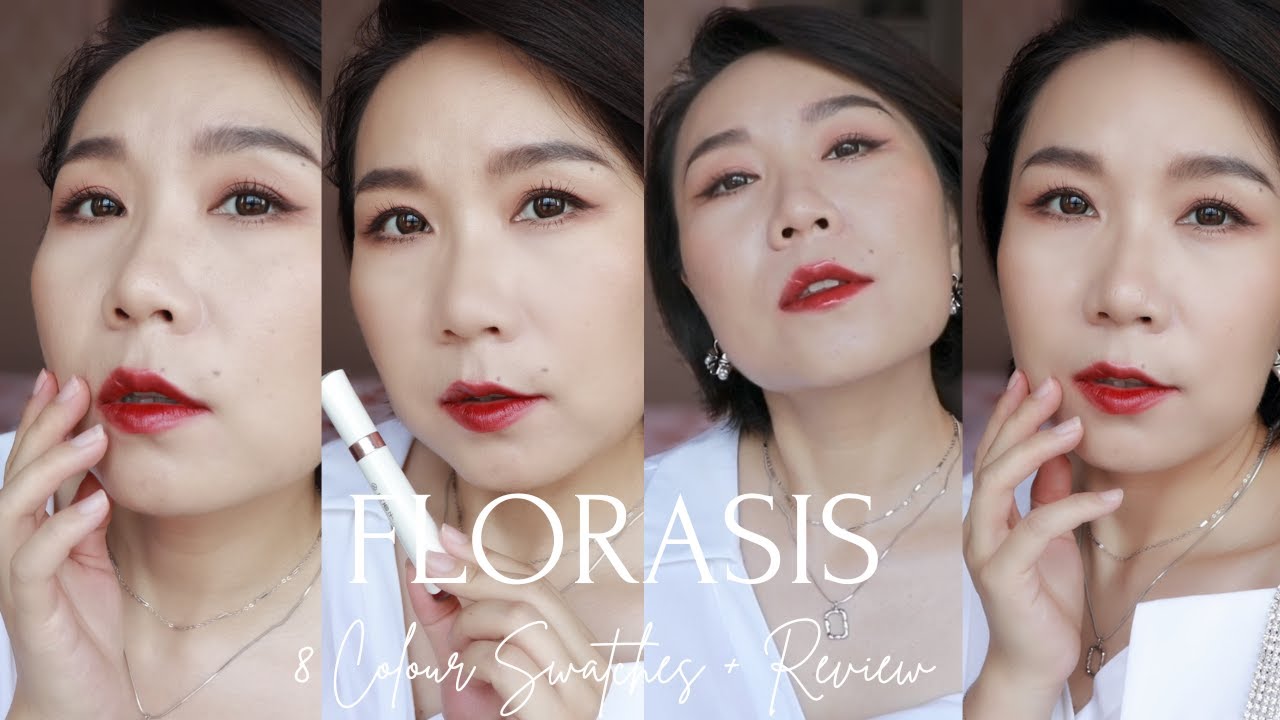 Florasis New Lip Glaze 8 Colour Full Swatches + Try On + Review + Recommendations