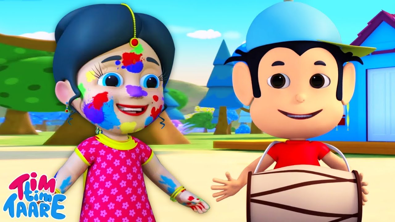 Holi Hai Song, होली है, Hindi Nursery Rhymes by Tim Tim Taare