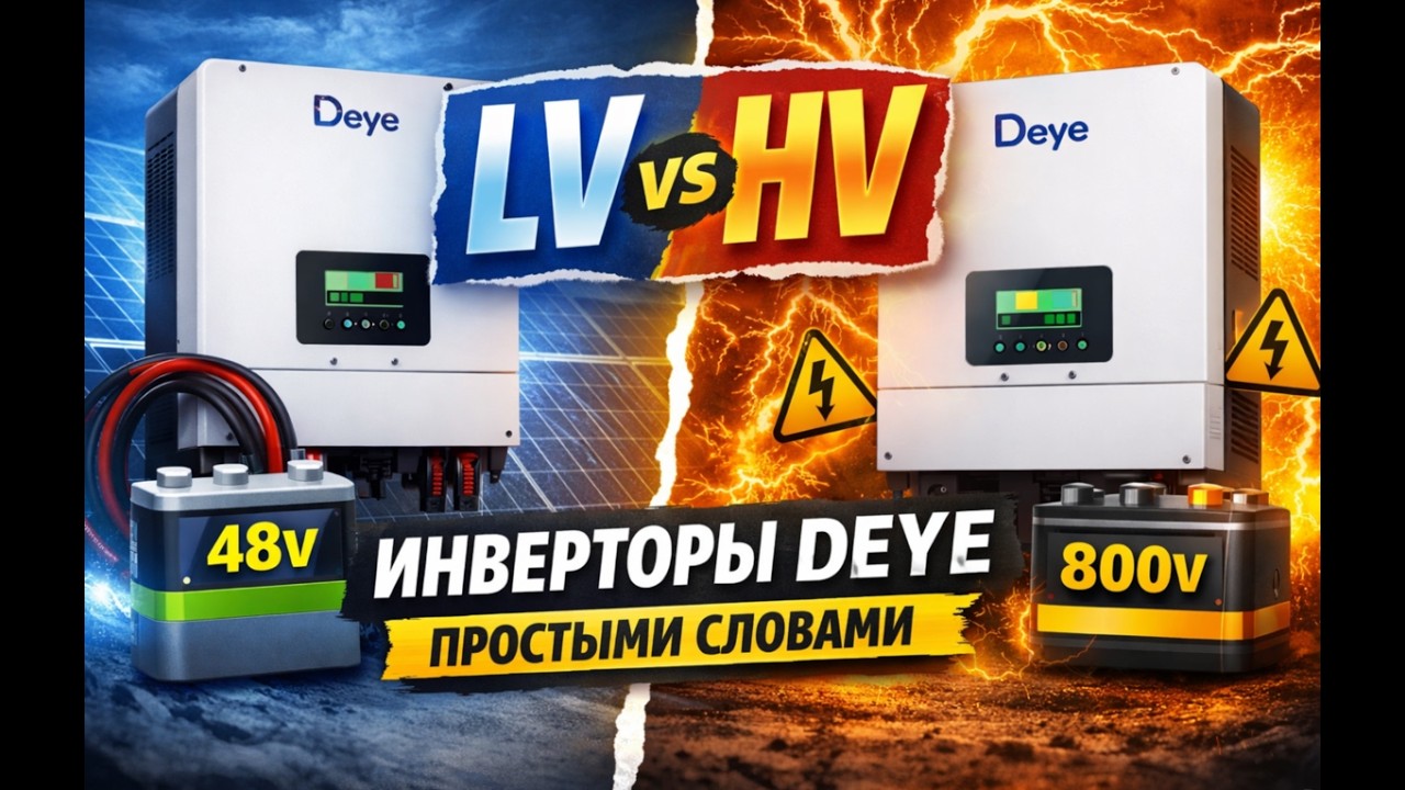 LV vs HV инверторы Deye простыми словами. В чем разница и что лучше #deye