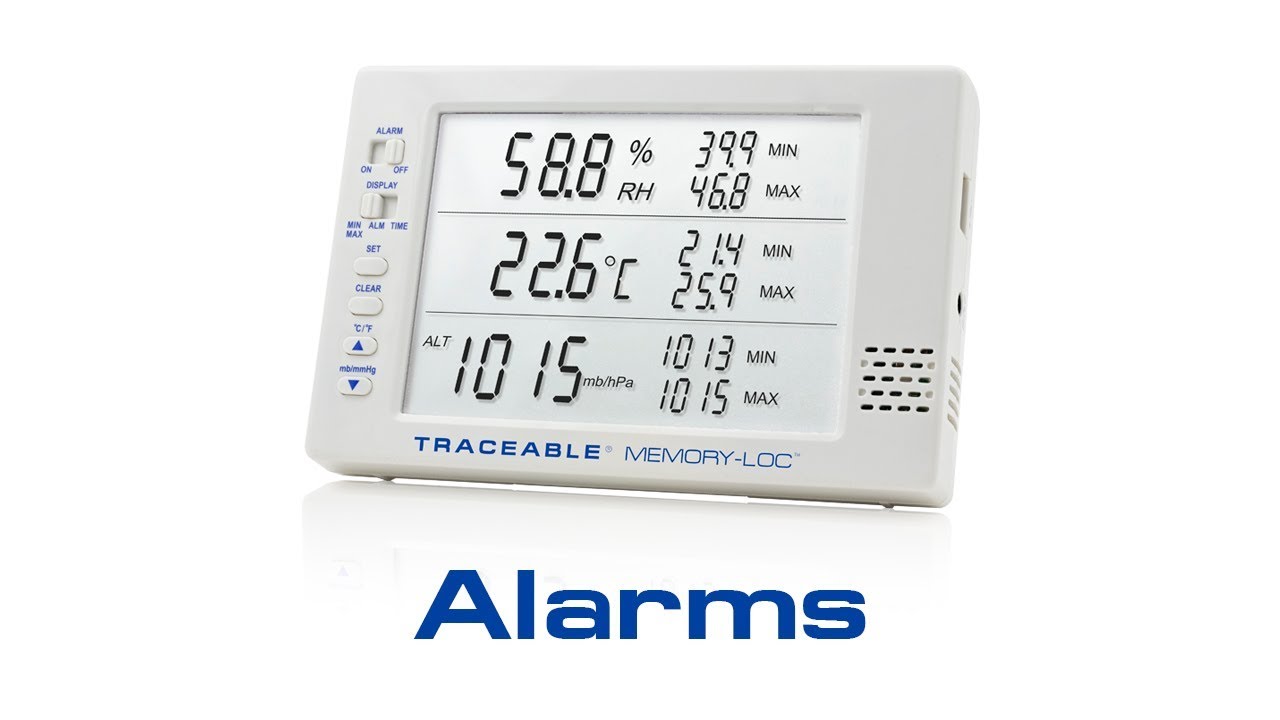 Memory-Loc Datalogging Traceable Barometer Alarm Instructional Video