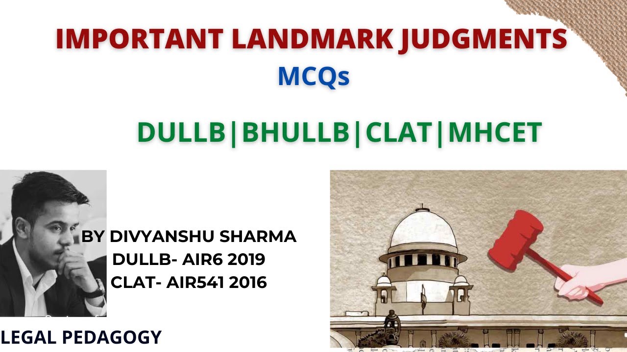 Important Landmark Judgments MCQs | DULLB | CLAT | MHCET | PULLB