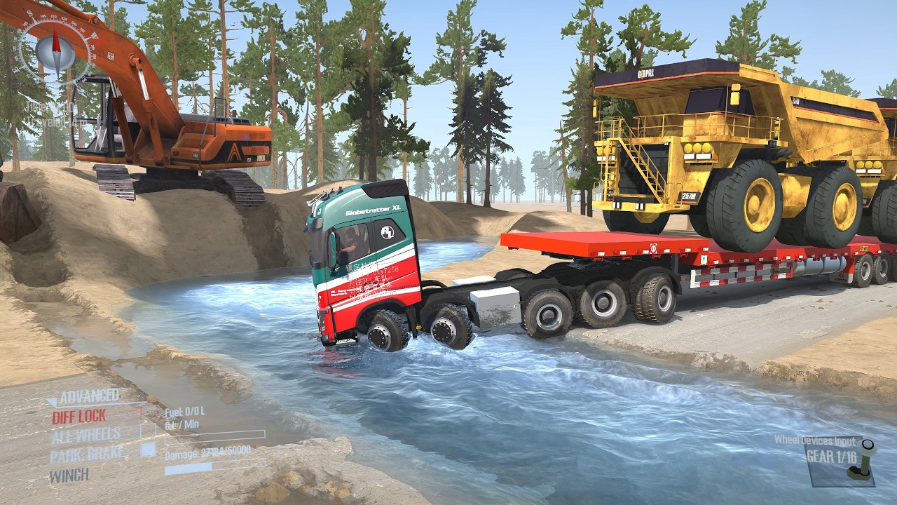 Trucks Vs Extreme Broken Road with Speed Bumps ep181  #mudrunner #snowrunner #spintires #speedbumps