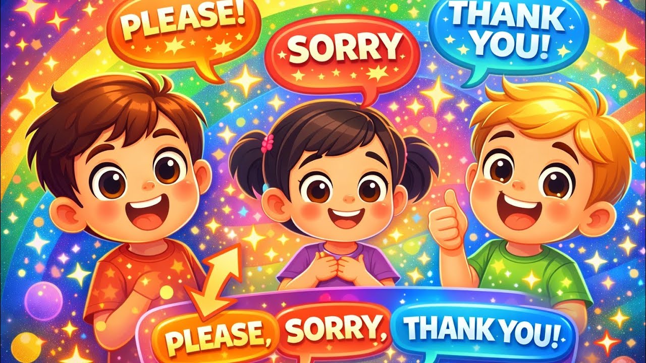 Polite Words Song 🧠✨ | Please, Sorry, Thank You | Educational Song for Kids