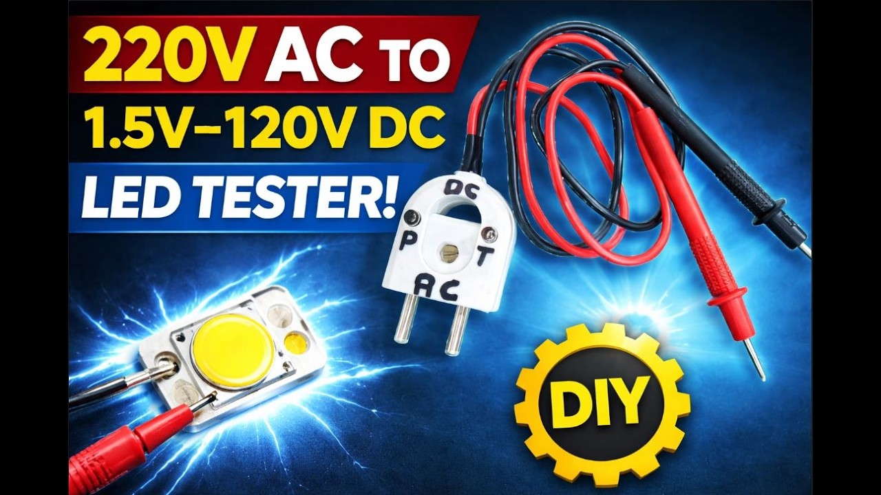 🔧 Convert 220V AC to 1.5V–120V DC LED Tester | Easy DIY Universal LED Tester | DIY Powerful PROJECTS