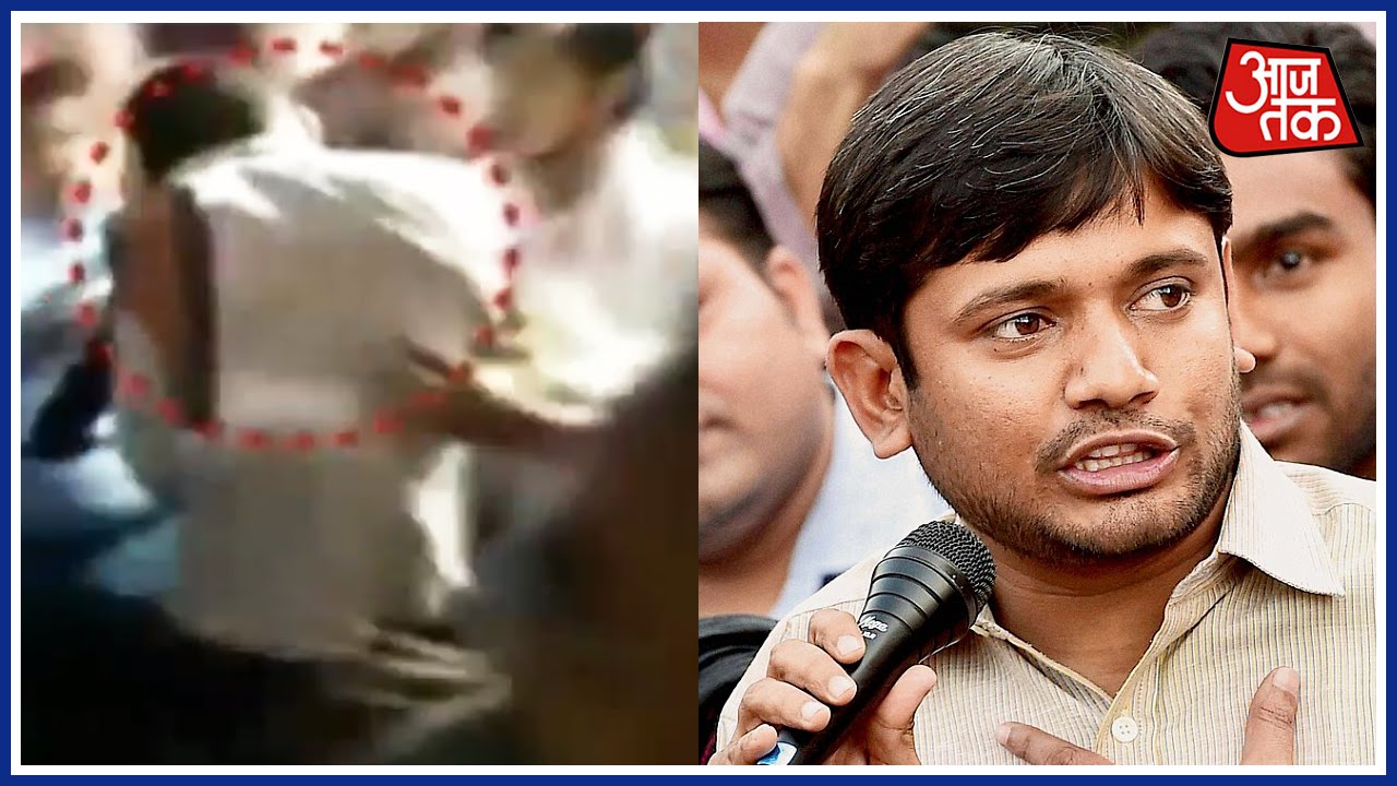 Man shows Black Flag To JNU's Kanhaiya In Patna, Beaten Up