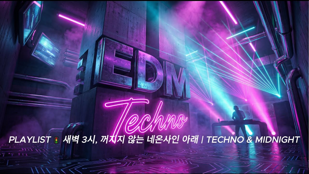 [playlist] 🚦 새벽 3시, 꺼지지 않는 네온사인 아래 | Techno & Midnight
