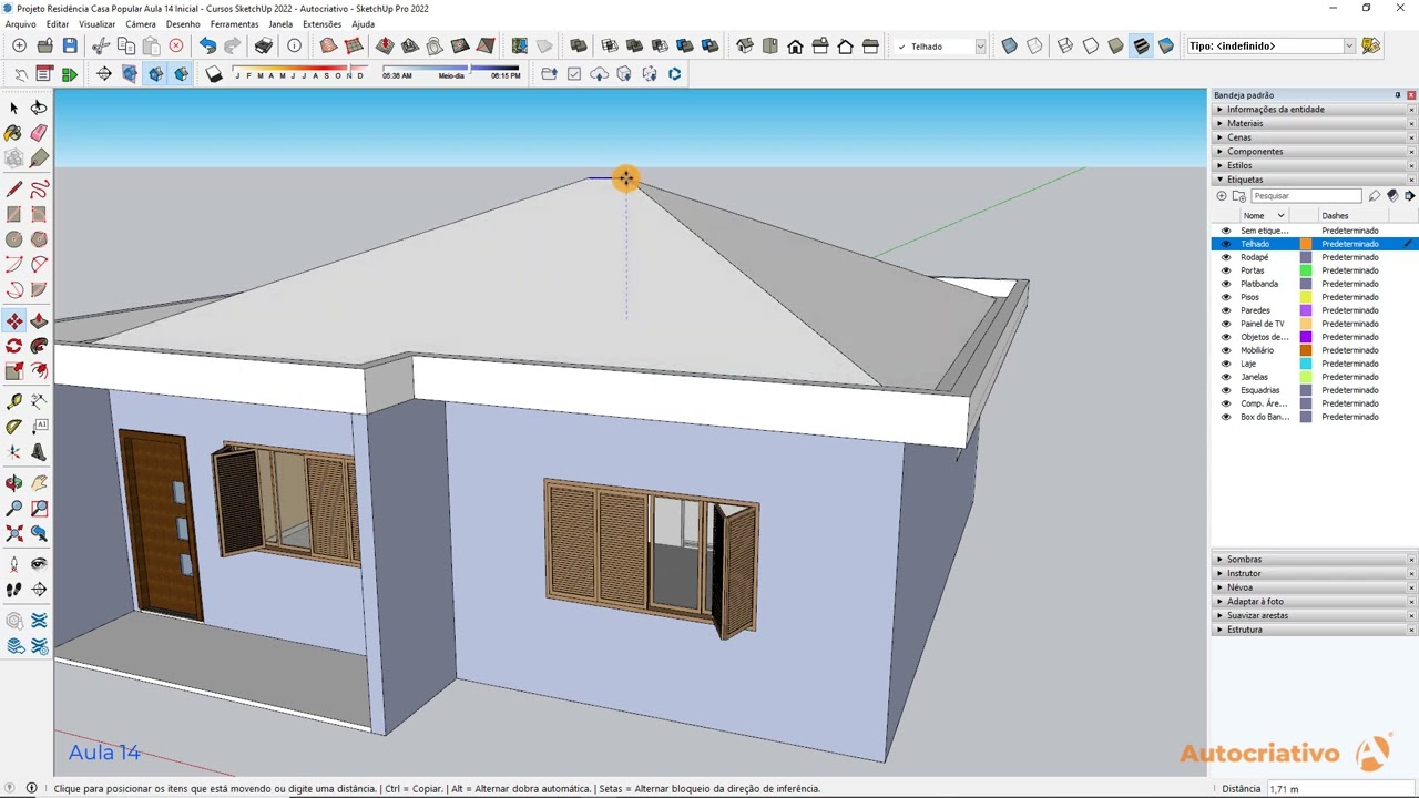 Aula 14 Componentes - Curso de SketchUp 2022 Do Básico ao Avançado - Autocriativo