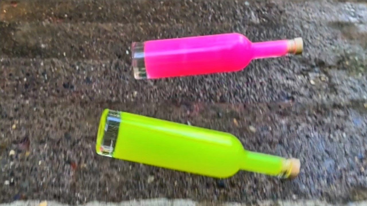 Rolling colorfull bottle on the stair 🌈👻 #asmr #crushingsoftthings #crushingcrunchythings
