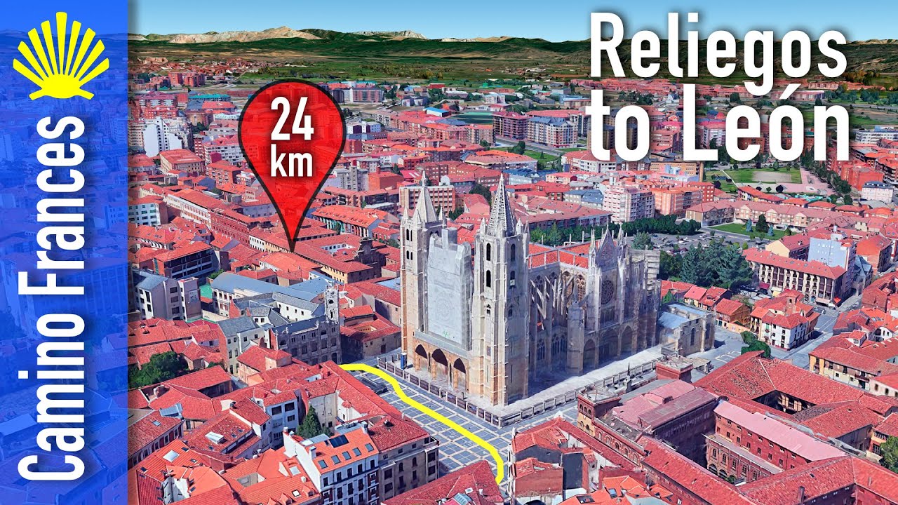Camino Frances Map 20 | León | Reliegos to León 24.46 km