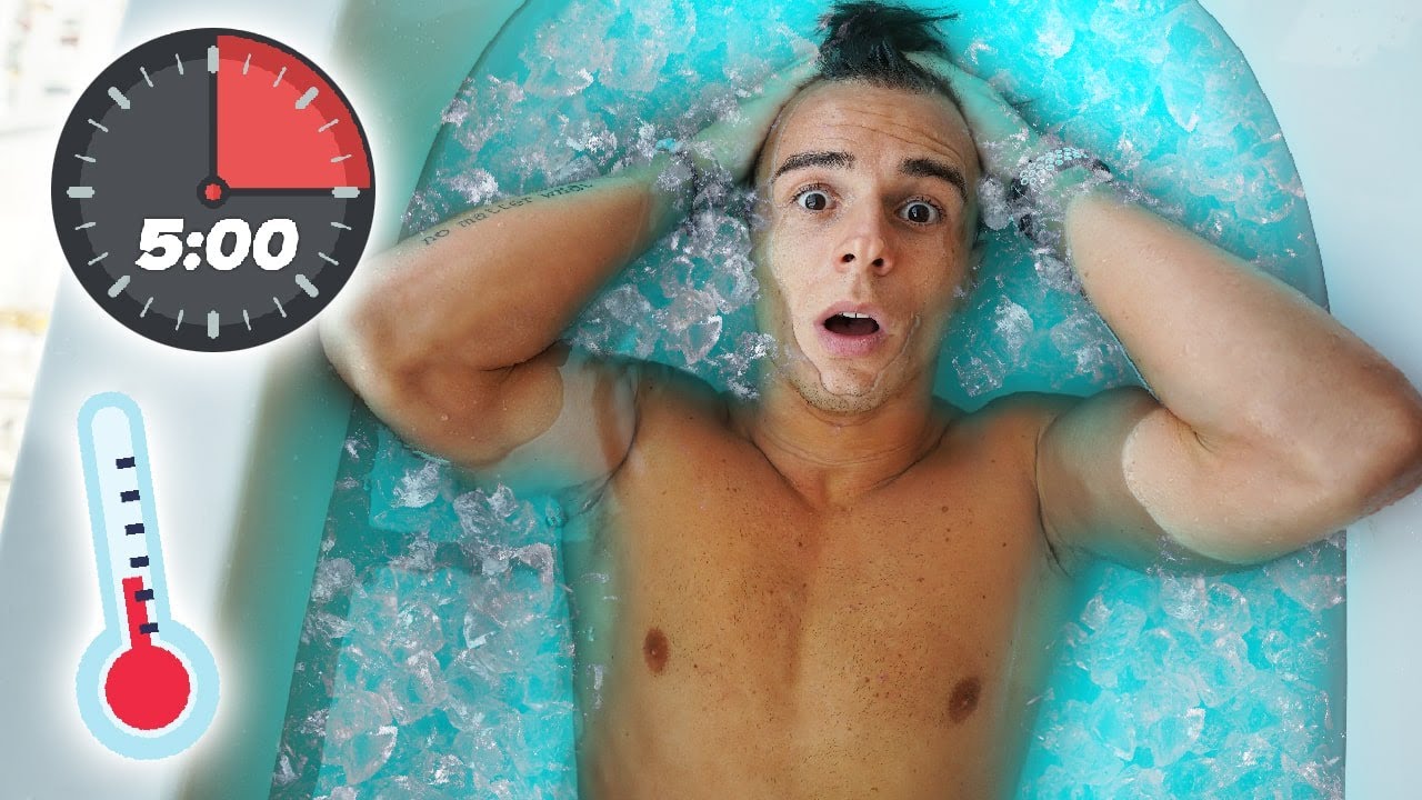 5 MINUTES DANS UN BAIN DE GLAÇONS (je teste la méthode Wim Hof) 🥶