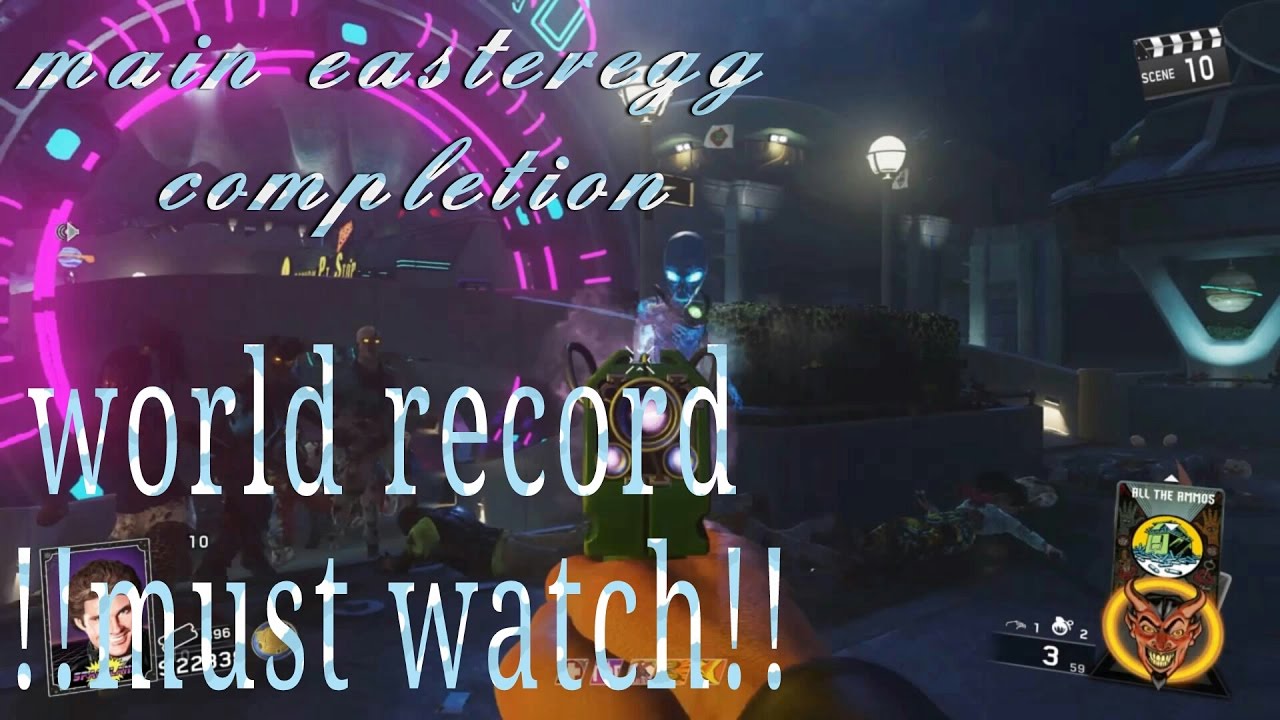 infinity ward zombies in spaceland world earliest easter egg completion round 10 MUST WATCH