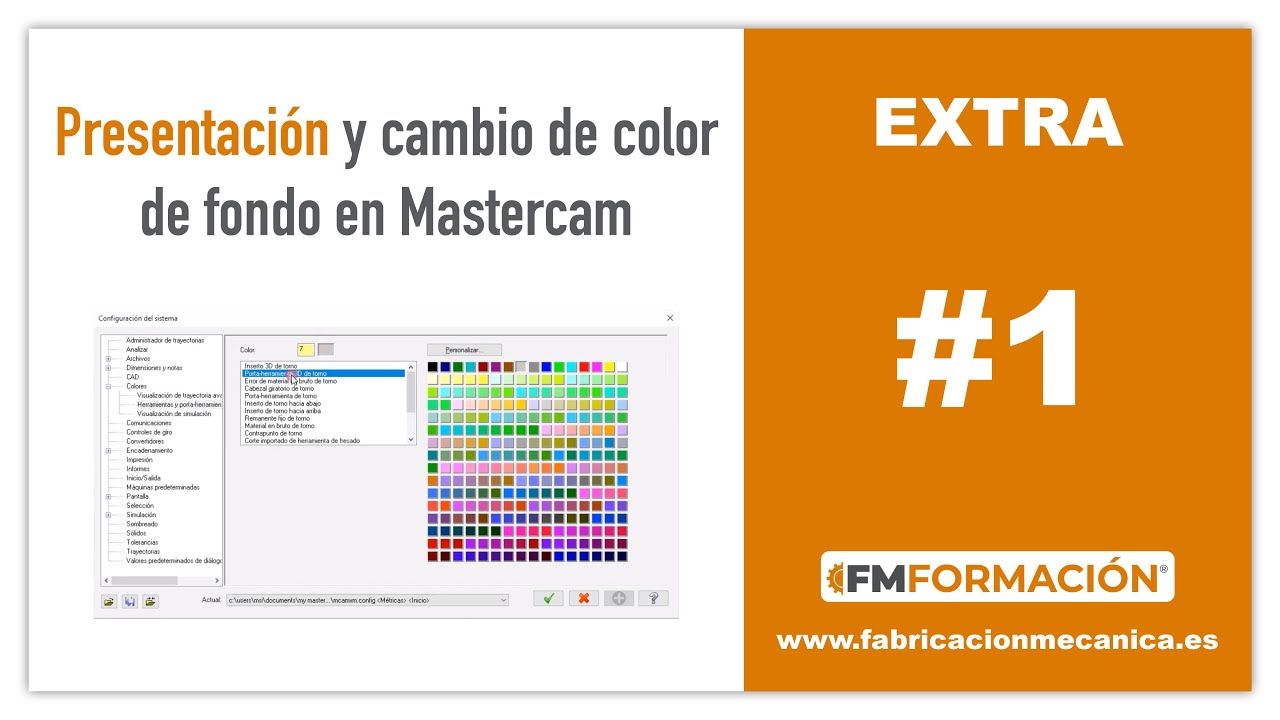 EXTRA 01  Presentación y cambio de color de fondo en Mastercam