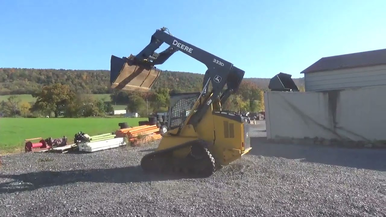 2012 John Deere 333D Rubber Track Skid Steer Loader Cab Heat Air 2 Speed Joy Sticks For Sale Nice!!!
