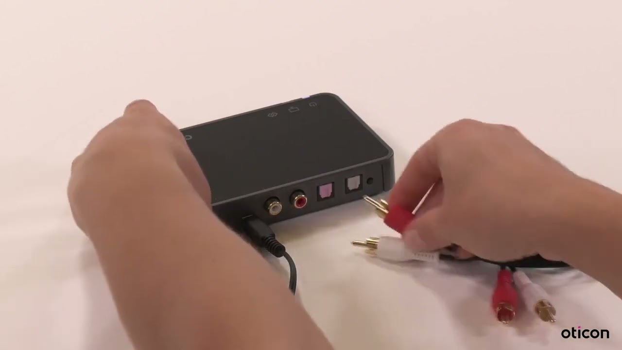 Oticon TV Adapter 3.0 aansluiten op TV met mini jack | Oogvoororen
