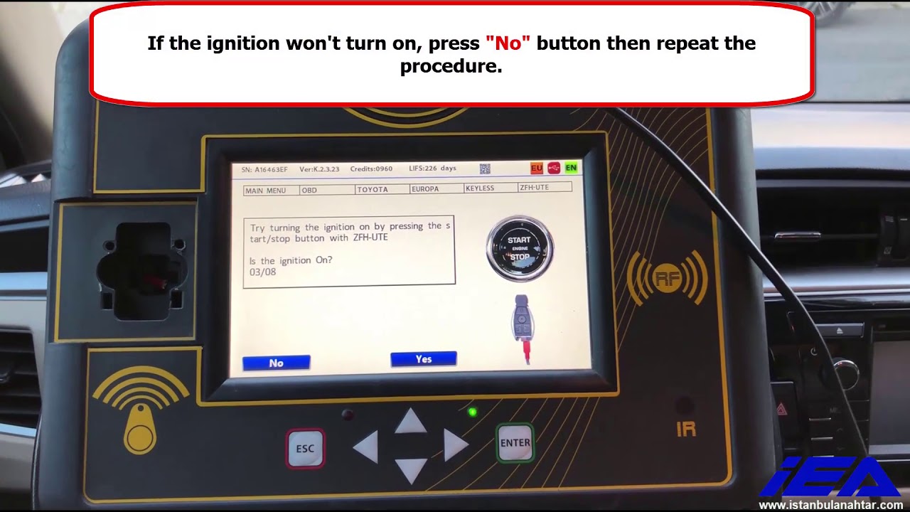 TOYOTA COROLLA 2013+ KEYLESS GO KEY PROGRAMMING WHEN ALL KEYS ARE LOST