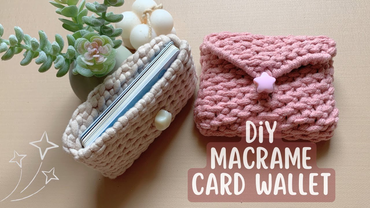 DIY | Macrame card wallet | Macrame purse | Macrame pouch