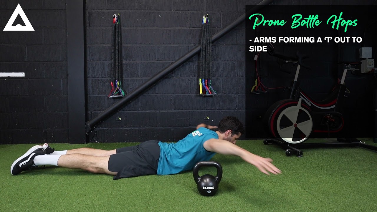 Prone Bottle Hops | Strength Train for Surfing: Paddling