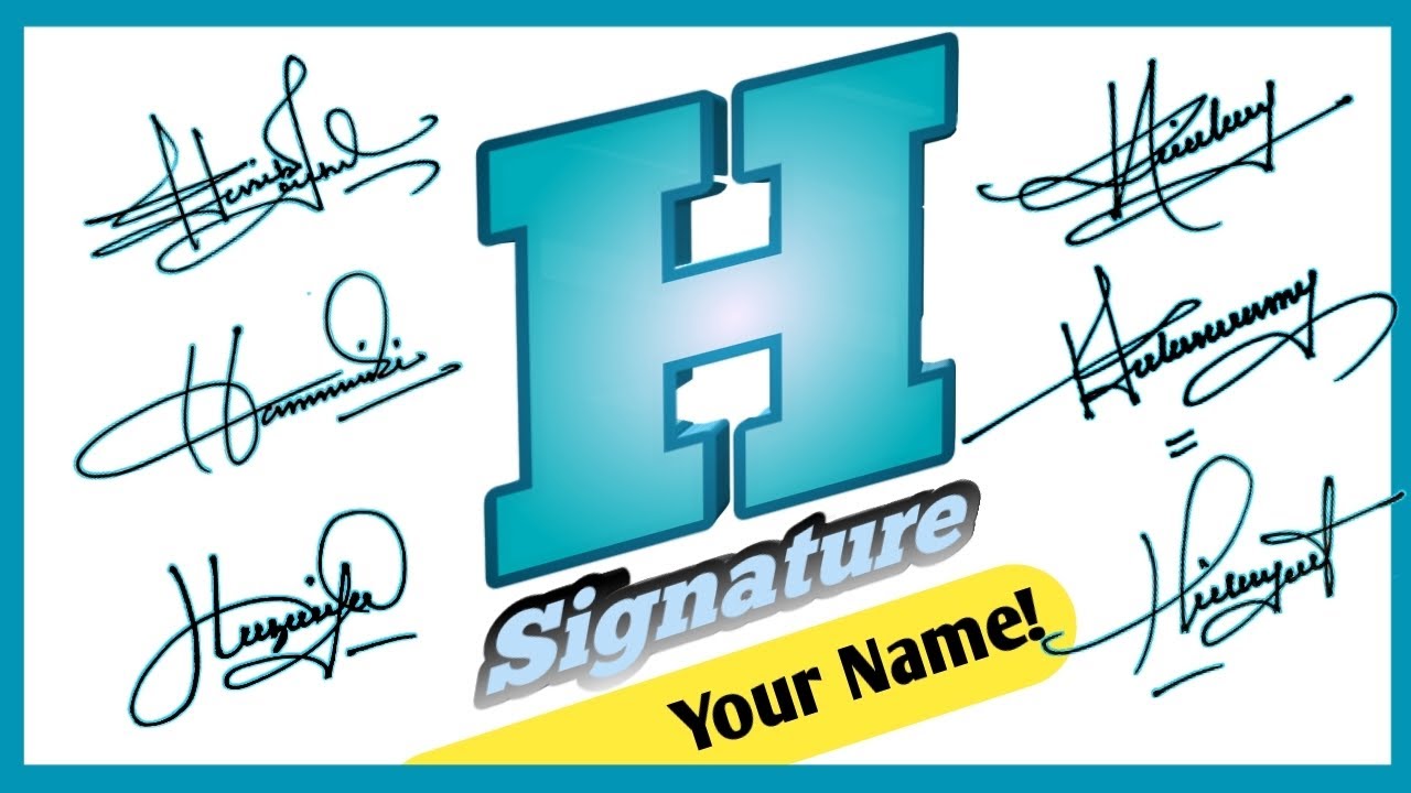 H Signature style easy । How to creat my name signature। Request Best Signature