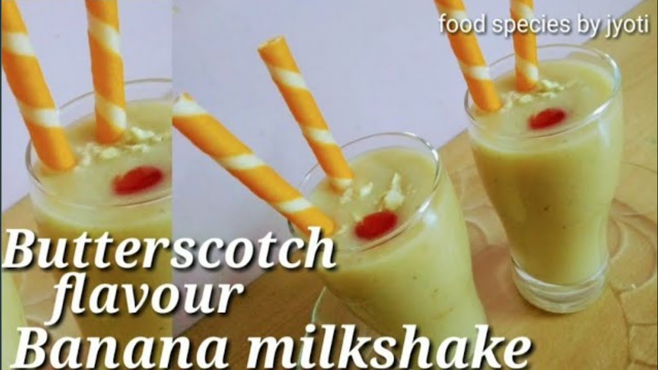 Banana milkshake || Butterscotch flavour banana shake || instant recipe