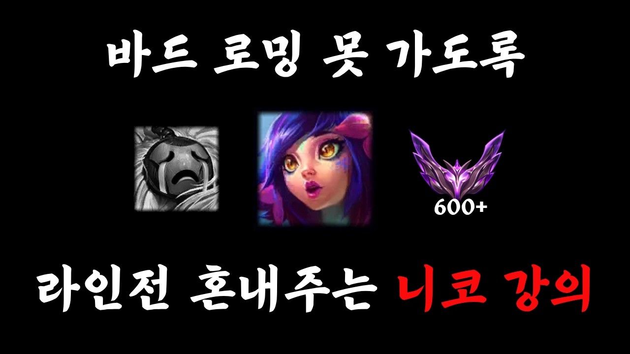 바드 로밍 못 가도록 라인전 혼내주는 니코 강의