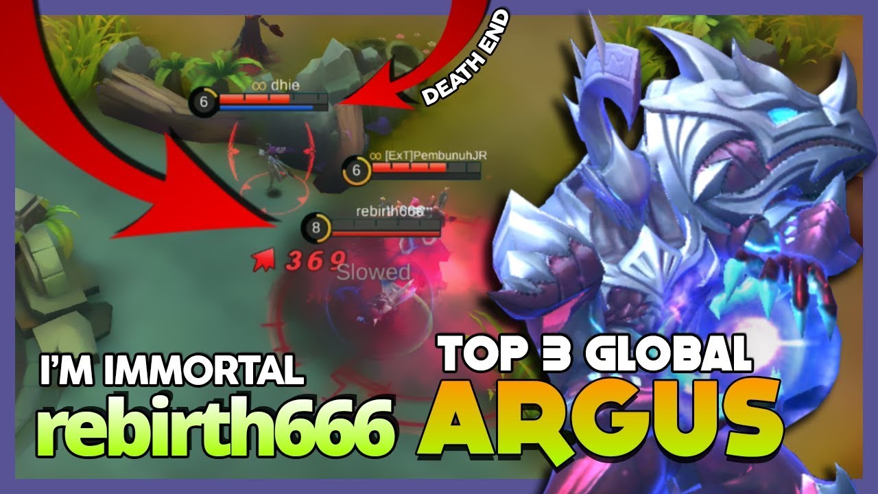 The Immortal Dark Draconic by rebirth666 Ranked 3 Global Argus 'Unlimited HP' ~ Mobile Legends