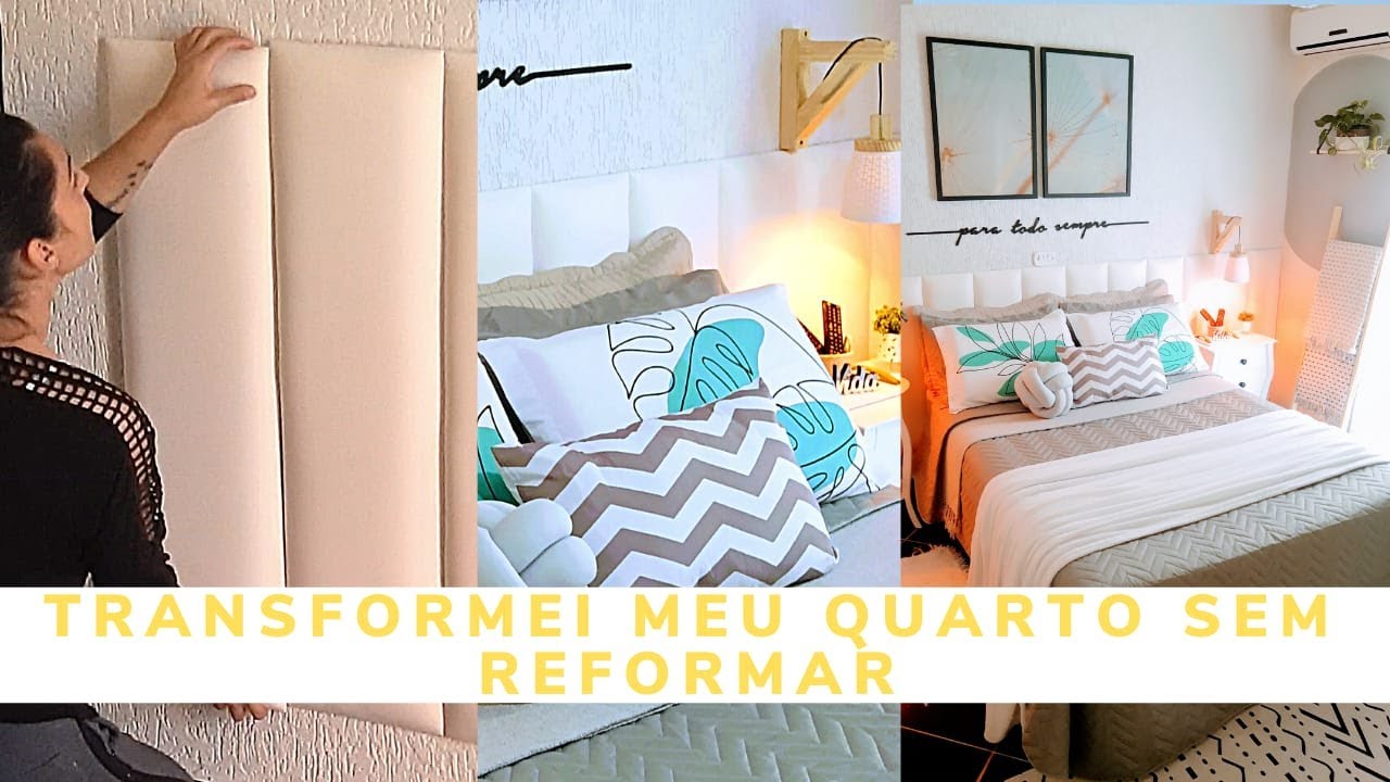 TRANSFORMANDO QUARTO GASTANDO POUCO E SEM FAZER REFORMA FÁCIL E RÁPIDO