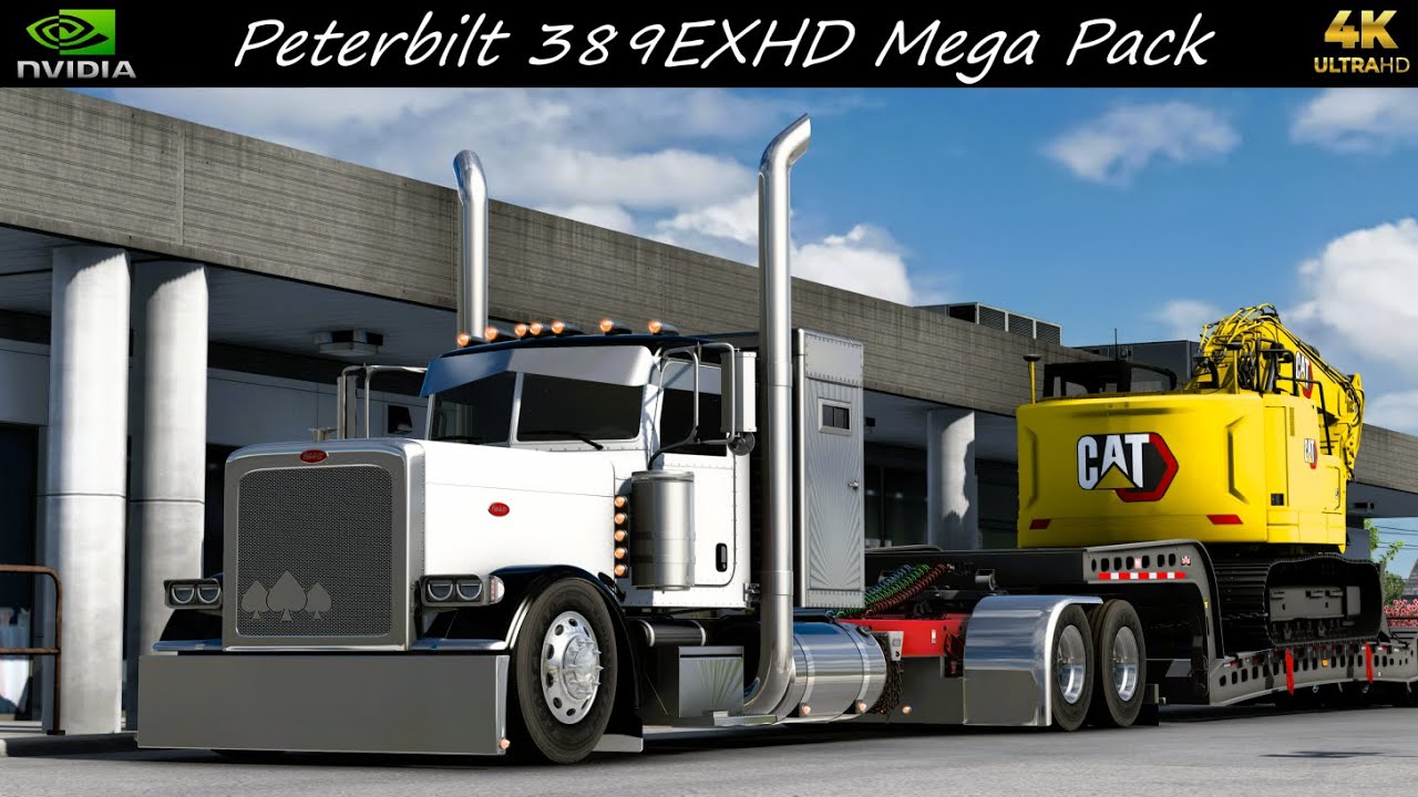 *Peterbilt 389EXHD Mega Pack* CAT 325 Hauled Hays to Hutchinson *JBX2/TAA Combo 4K ATS 1.57