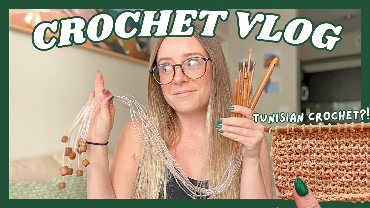 Crochet With Me: Learning Tunisian Crochet! 🧶✨