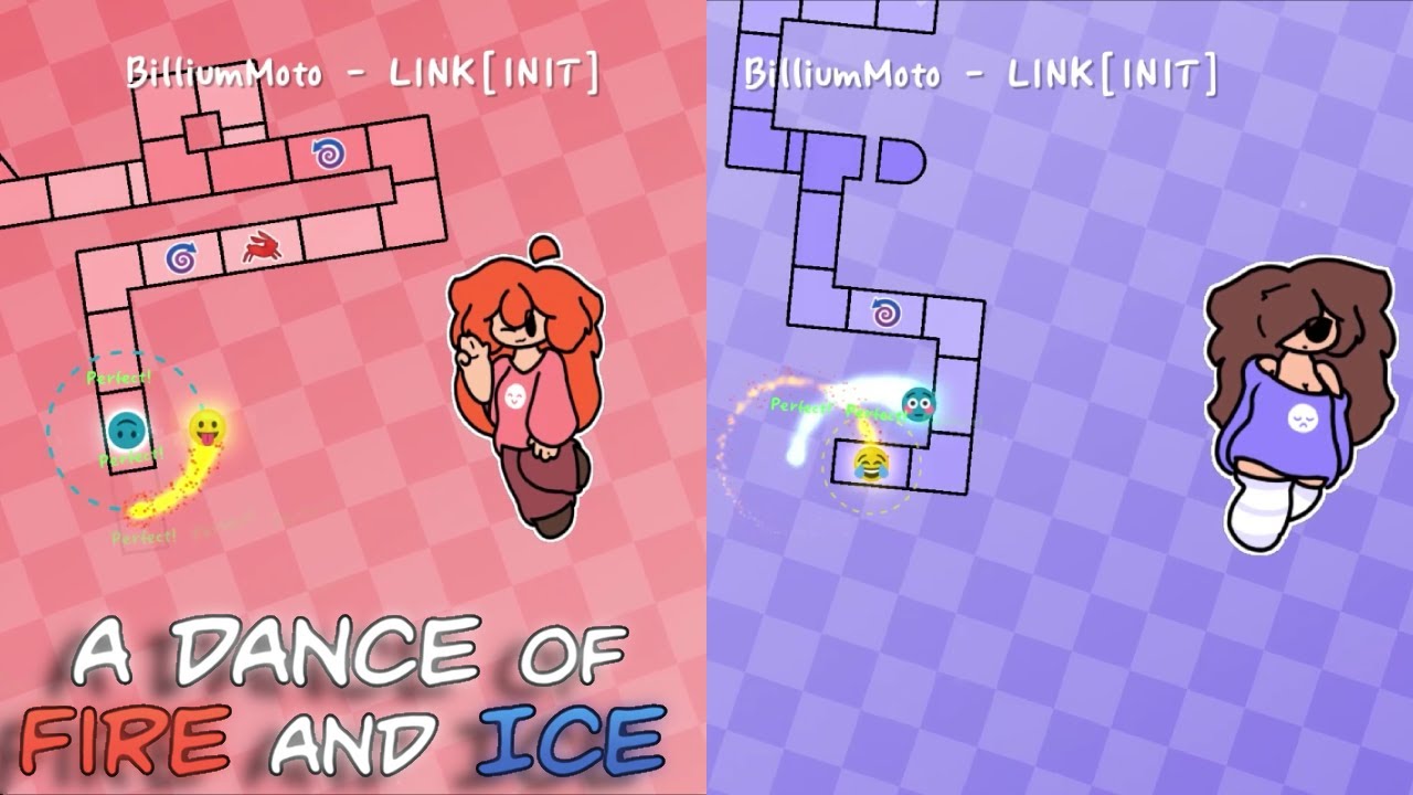 TWO COLORS IN ADOFAI | BilliumMoto - LINK[INIT] (A Dance of Fire and Ice)