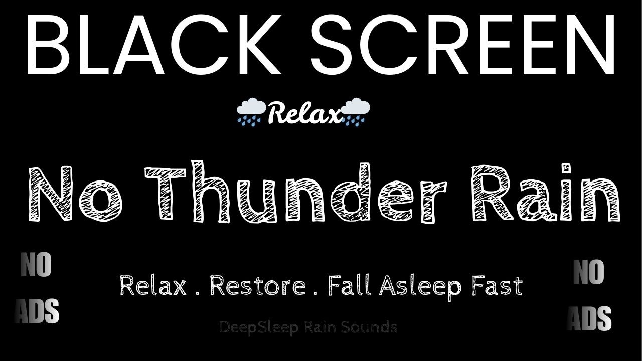 Instant Sleep Heavy Rain Sounds 🌧️ Black Screen | No Thunder, Deep Sleep in Minutes 3 Hours ASMR