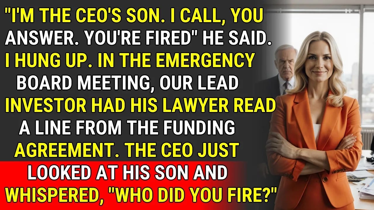 The CEO’s Son Fired Me — So I Activated a $40M Clause ♟️