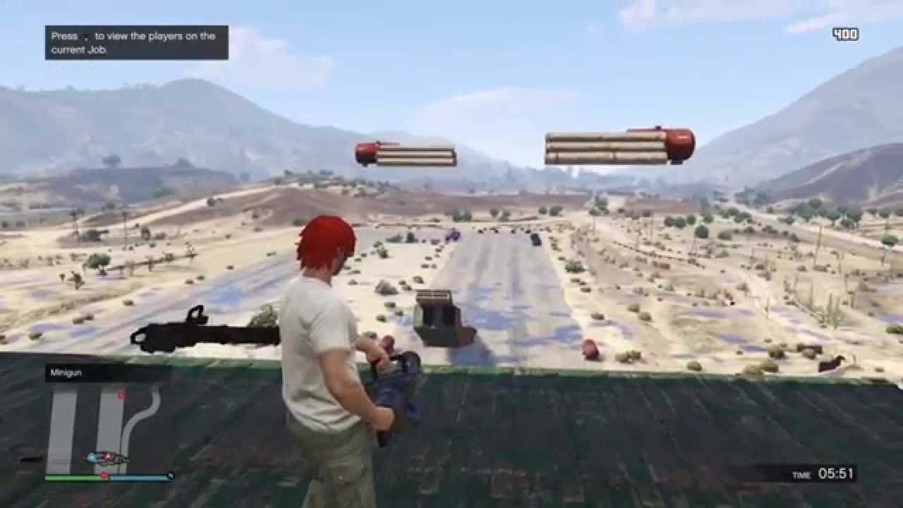 GTA V MiniGuns VS Everything! Last Man Standing