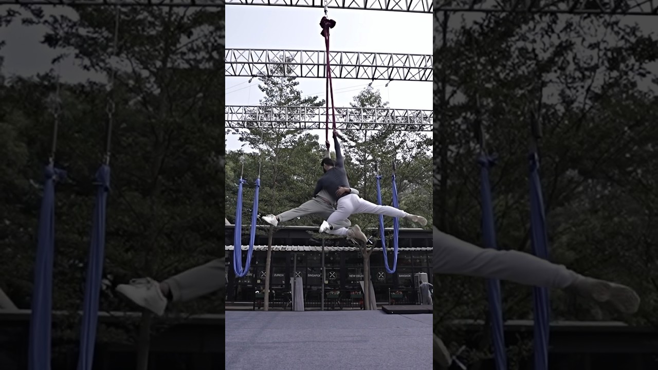 Aerial Strap practice | Aerial Hang Practice for circus show | aerial Act choreography by shaan yada