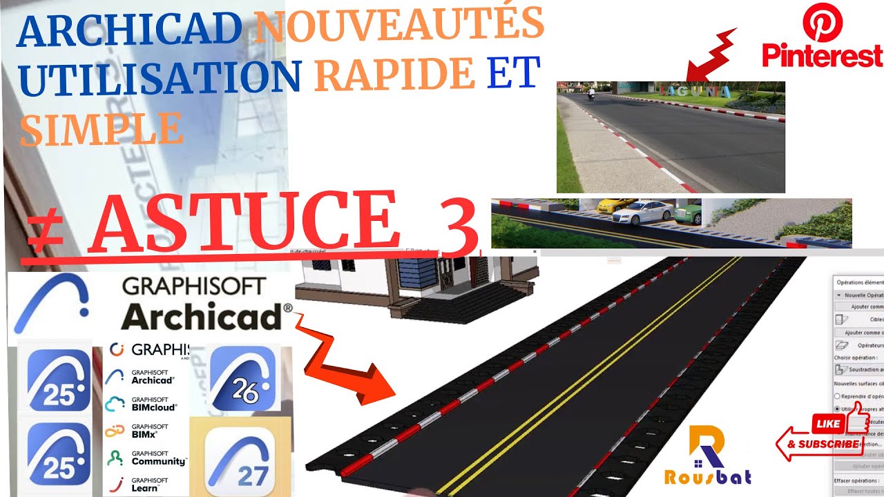 COMMENT CREER UNE ROUTE AVEC  ARCHICAD RAPIDEMENT