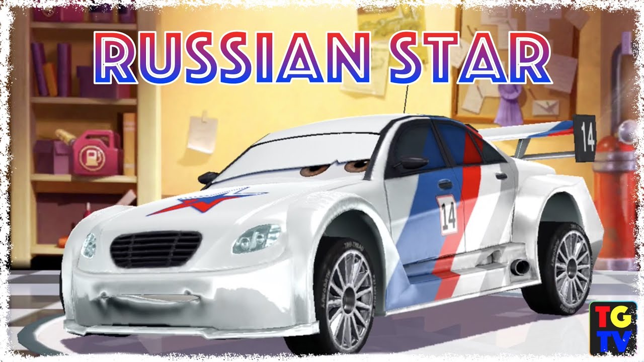 Cars Fast as Lightning - Pyotr Russian Star Unlocked vs Finn, Lightning McQueen