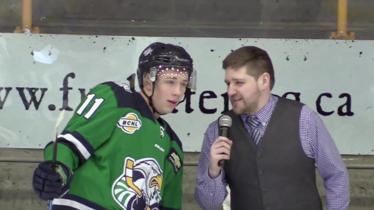 Caige Sterzer scores a Gordie Howe hat-trick in his 100th BCHL game