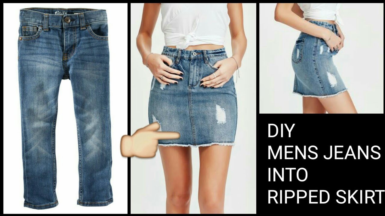 DIY Convert/Recycle Old Jeans Into skirt
Reuse old jeans