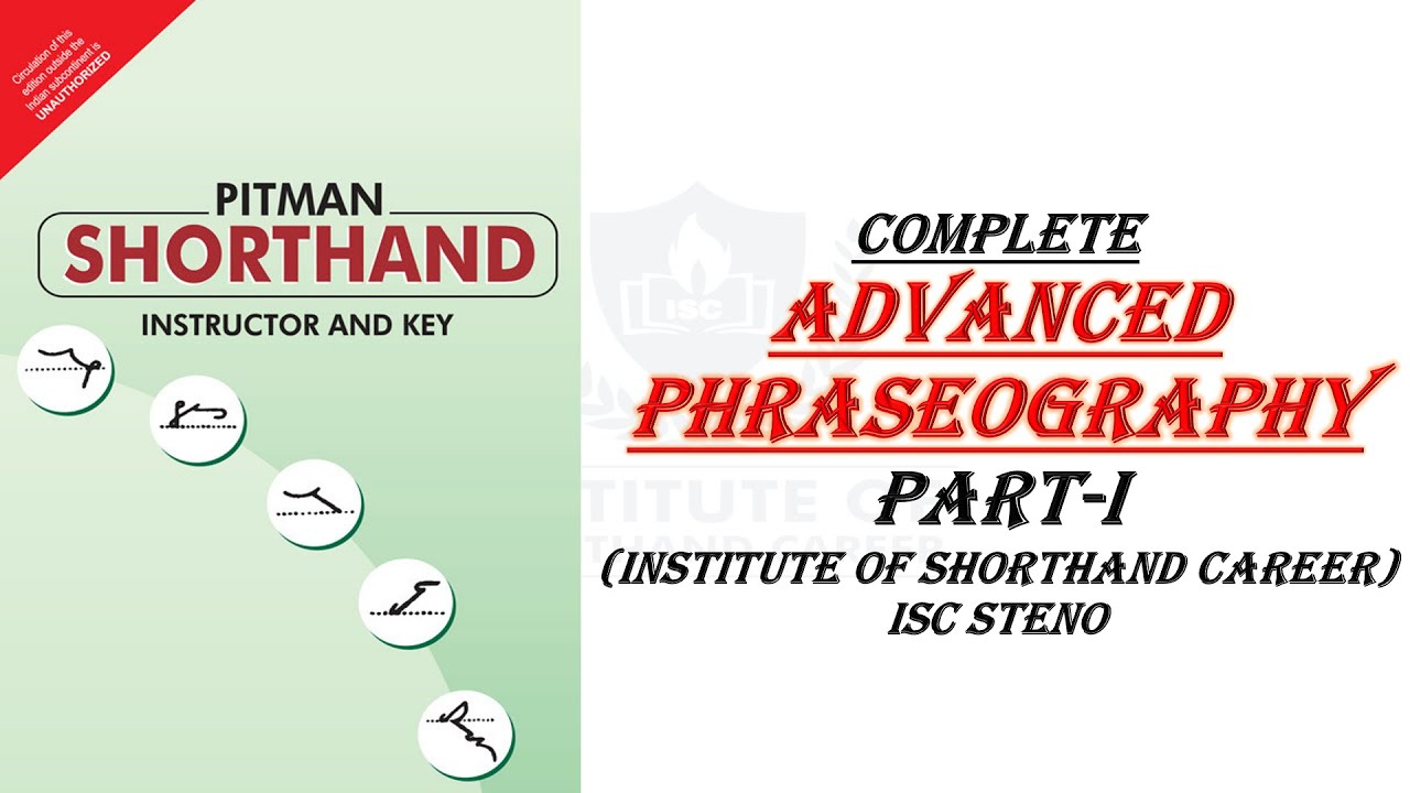 All Advance Phraseography | Section-I | Pitman Steno | Green Book | By Janvi Ma'am