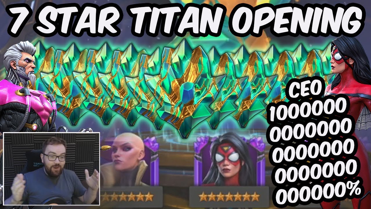 20x New Titan Crystal & 7 Star Crystal Opening - CEO 1000000000000000% - Marvel Contest of Champions
