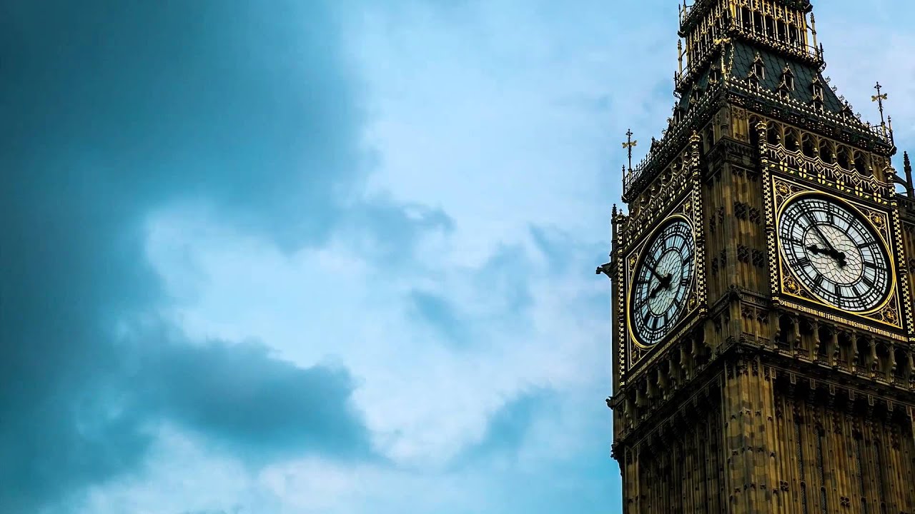 Big Ben, Westminster, London - sunset timelapse (darker music)